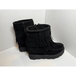 Women's Ankle Boots Fringed Boots Women Fashion Increased Flat Bottom Wedges Sho